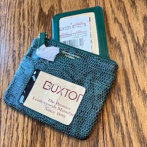 Buxton Teal Card Holder